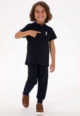 Erkek Çocuk Lacivert Bisiklet Yaka Tişört - 50314940048