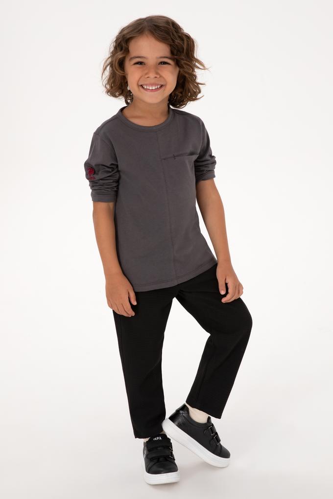 Erkek Çocuk Siyah Kanvas Pantolon