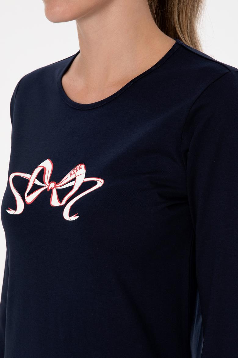 Kadın Lacivert Yılbaşı Temalı Pijama Takımı - 50318932002