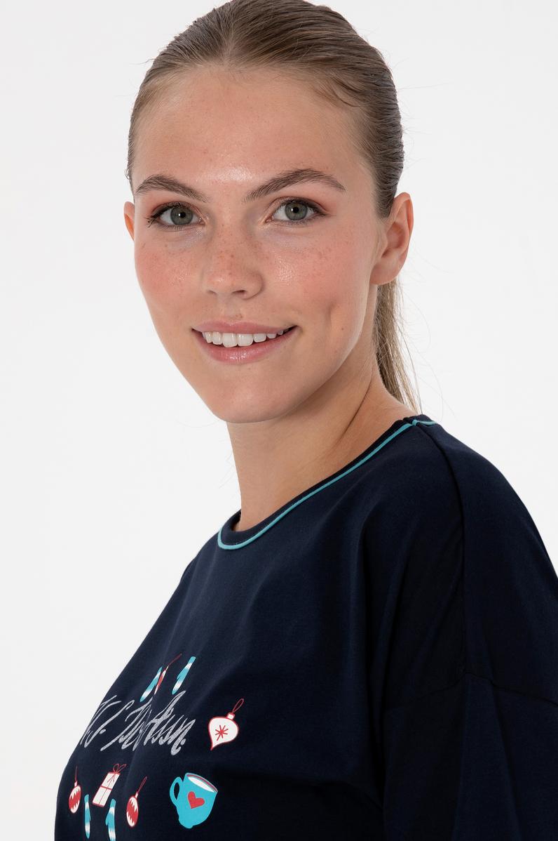 Kadın Lacivert Pijama Takımı