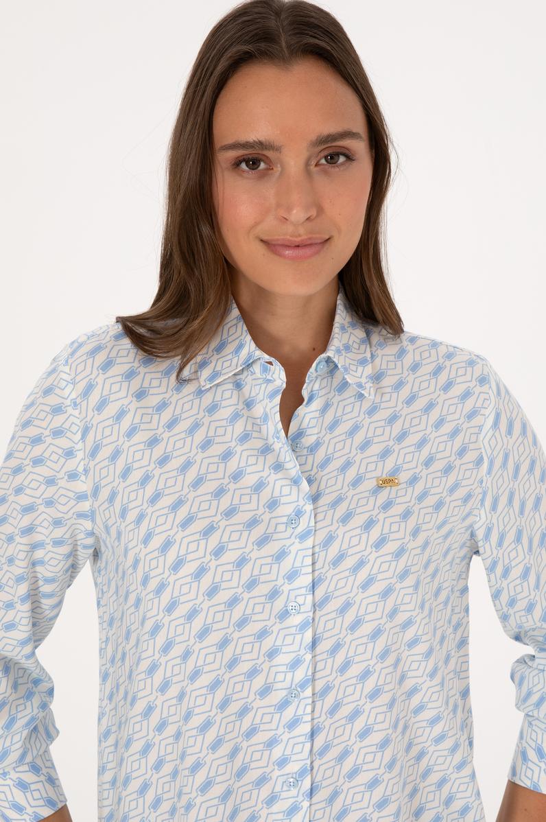 Kadın Açık Mavi Uzun Kollu Gömlek