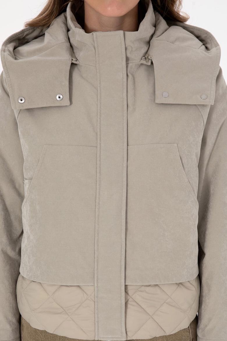 Kadın Açık Haki Mont - 50308609024