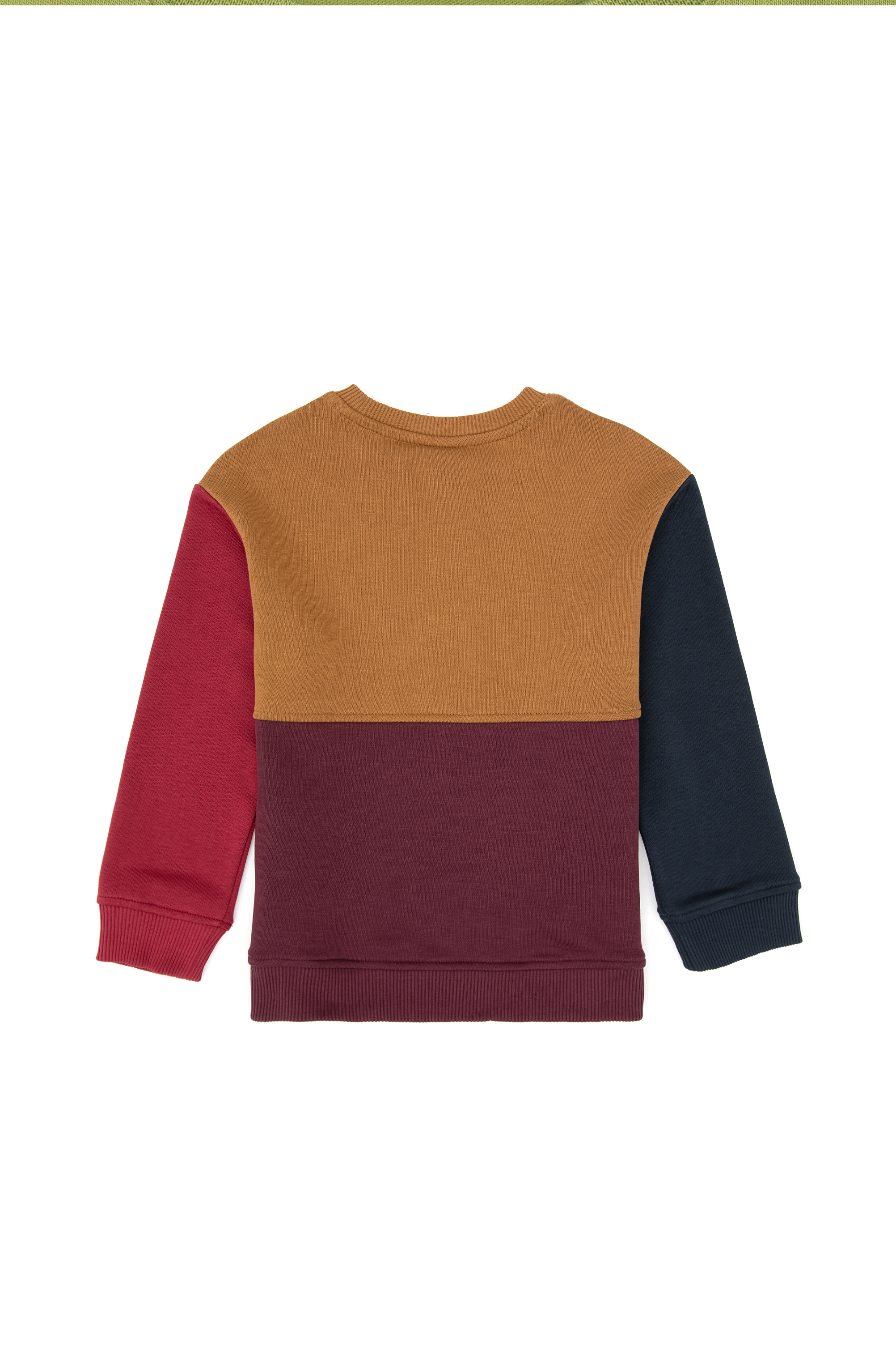 Erkek Çocuk Bordo Bisiklet Yaka Sweatshirt - Image 4