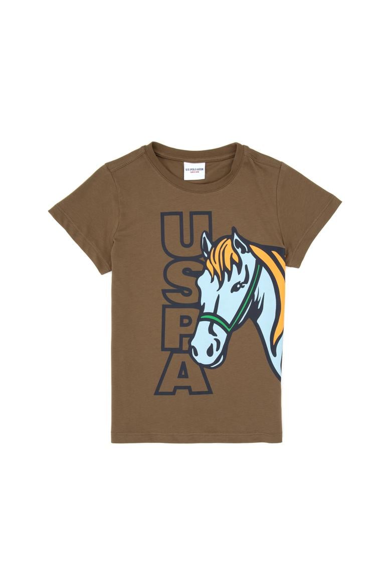 Erkek Çocuk Haki Bisiklet Yaka Süprem Tişört - 50316479017