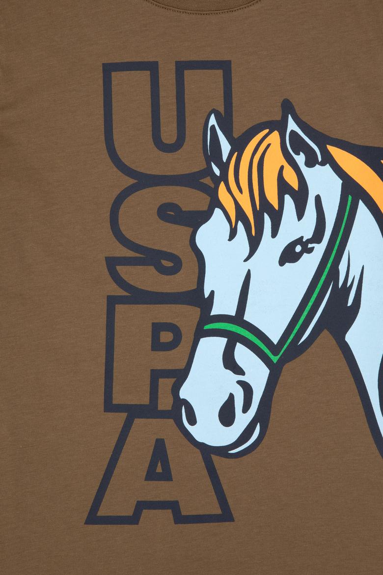 Erkek Çocuk Haki Bisiklet Yaka Süprem Tişört - 50316479017