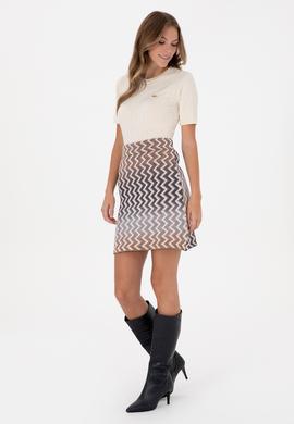 Kadın Taş Triko Etek - 50309563006