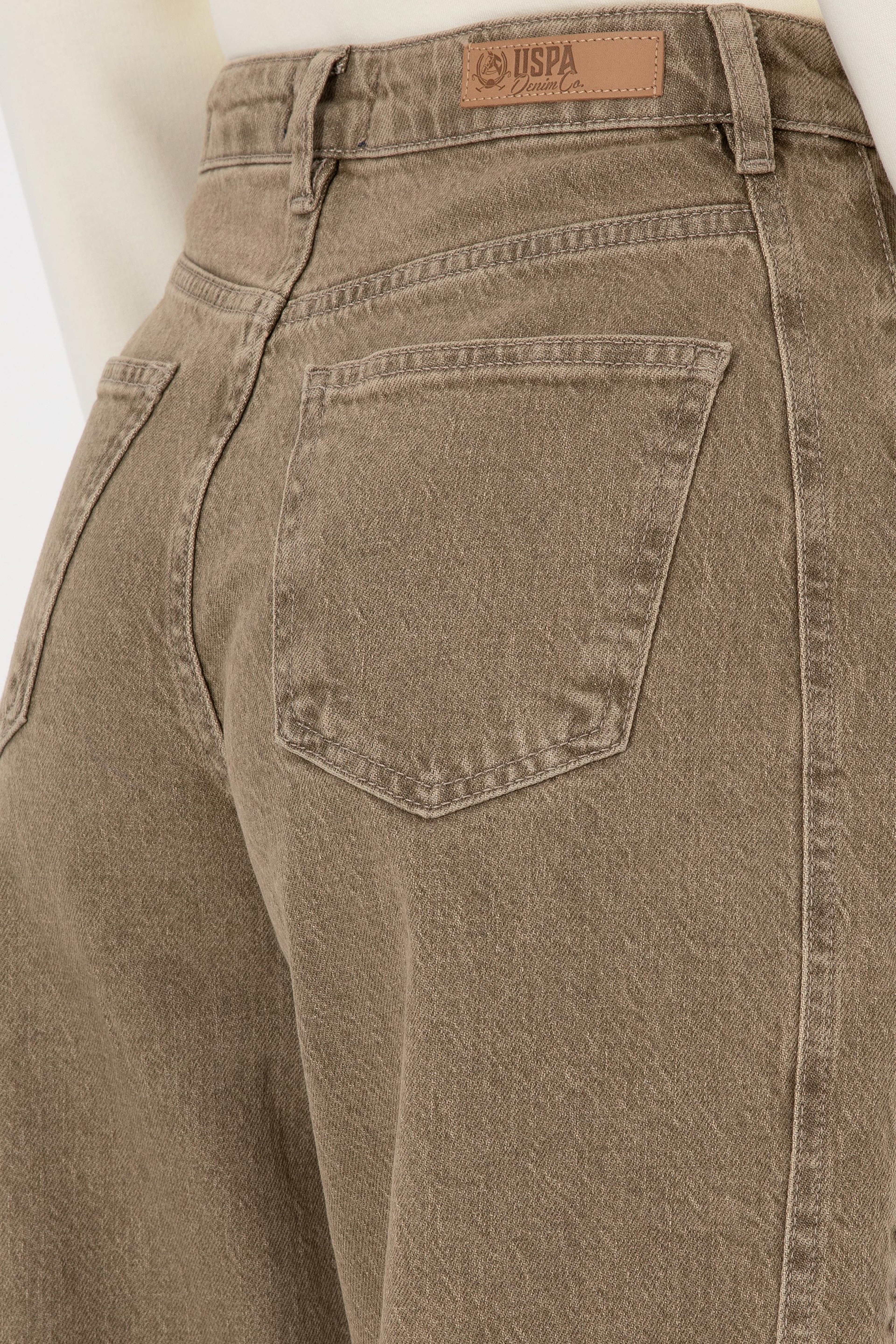 Kadın Yeşil  Balloon Fit Jean Pantolon - Image 6