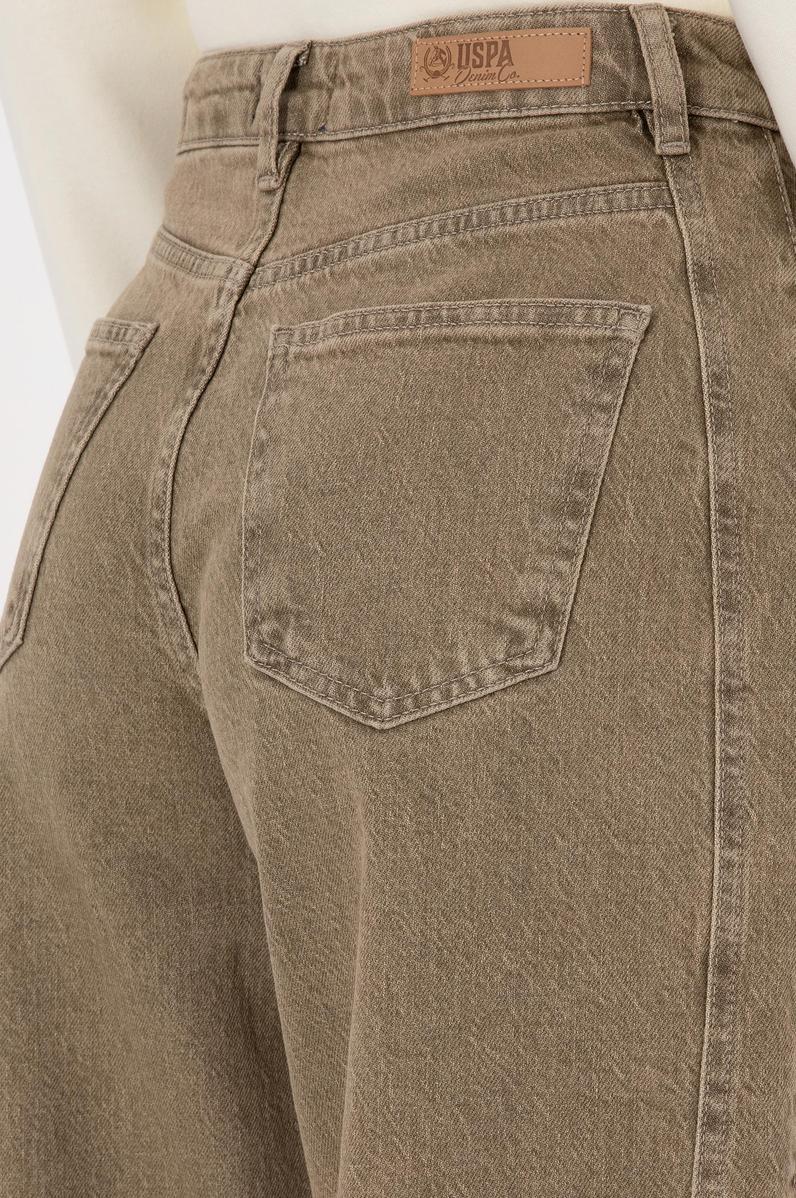 Kadın Yeşil  Balloon Fit Jean Pantolon