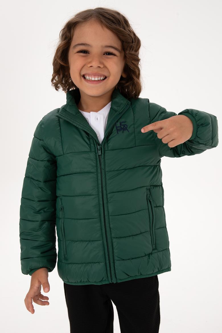 Erkek Çocuk Koyu Yeşil Mont
