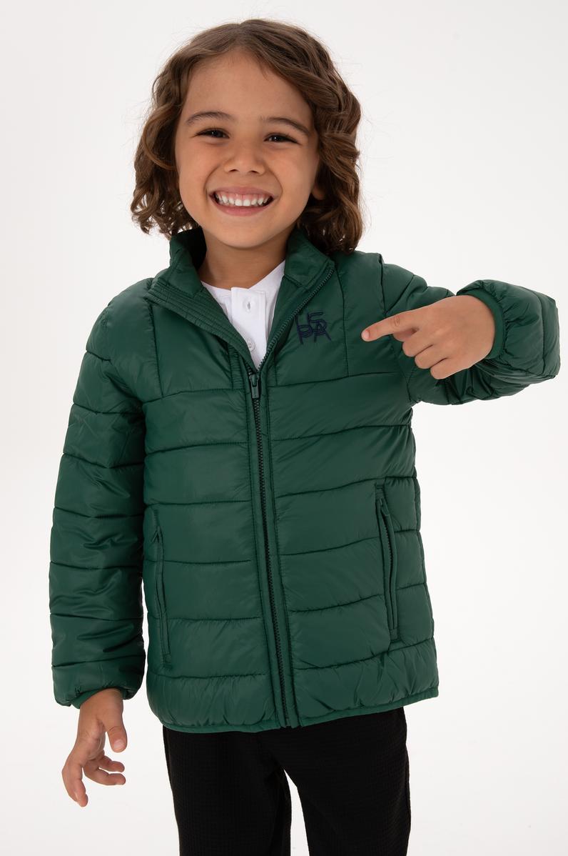 Erkek Çocuk Koyu Yeşil Mont