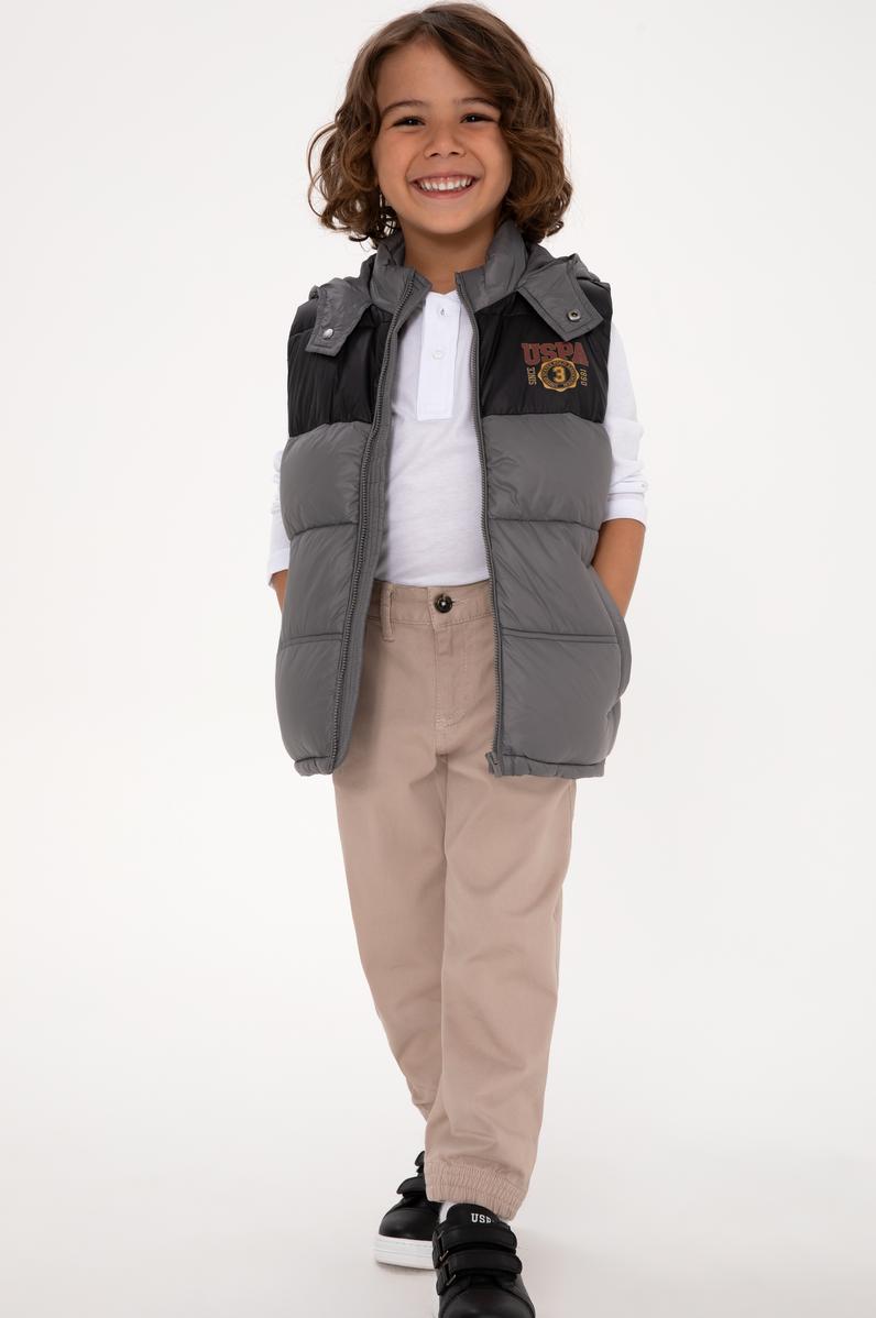 Erkek Çocuk Gri Yelek