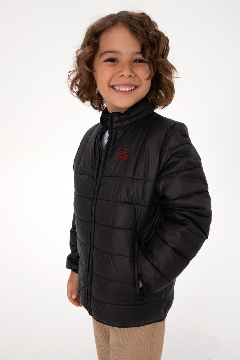 Erkek Çocuk Siyah Mont