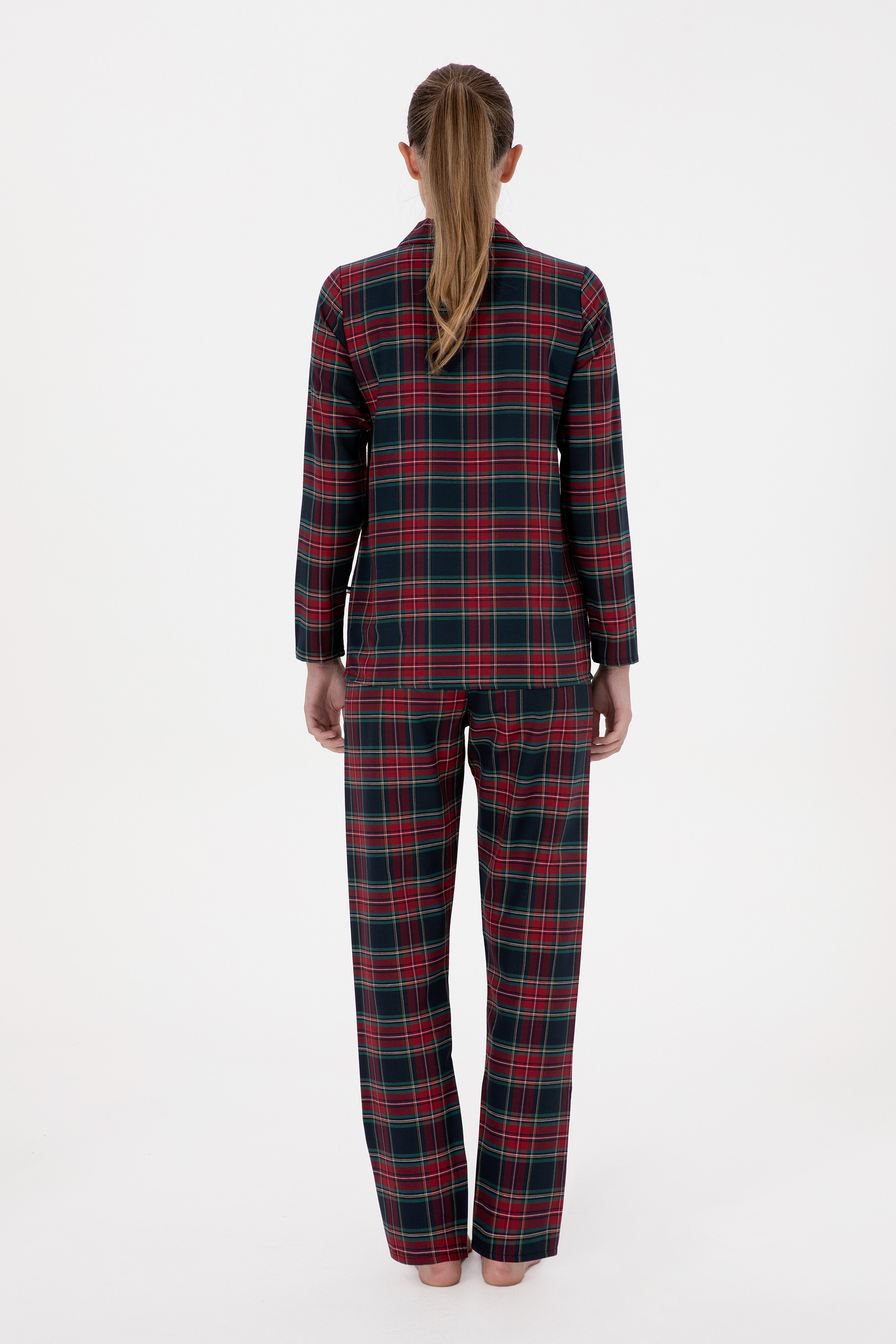 Kadın Kırmızı Yılbaşı Temalı Pijama Takımı - Image 5