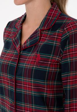 Kadın Kırmızı Yılbaşı Temalı Pijama Takımı - 50318817002