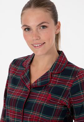 Kadın Kırmızı Yılbaşı Temalı Pijama Takımı - 50318817002