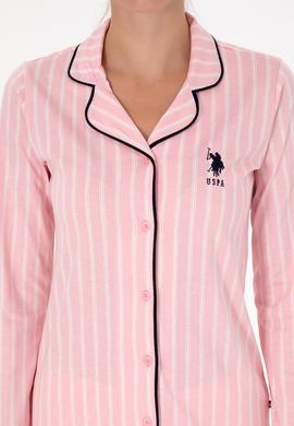 Kadın Pembe Çizgili Pijama Takımı - 50318884003