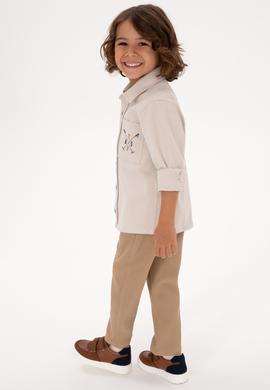 Erkek Çocuk Taş Uzun Kollu Gömlek - 50316681013