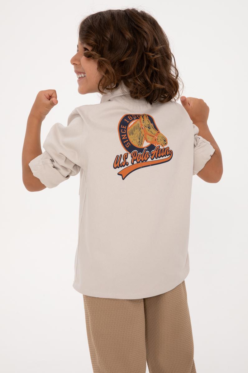 Erkek Çocuk Taş Uzun Kollu Gömlek