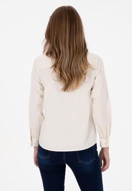 Kadın Krem Uzun Kollu Gömlek - 50308653014