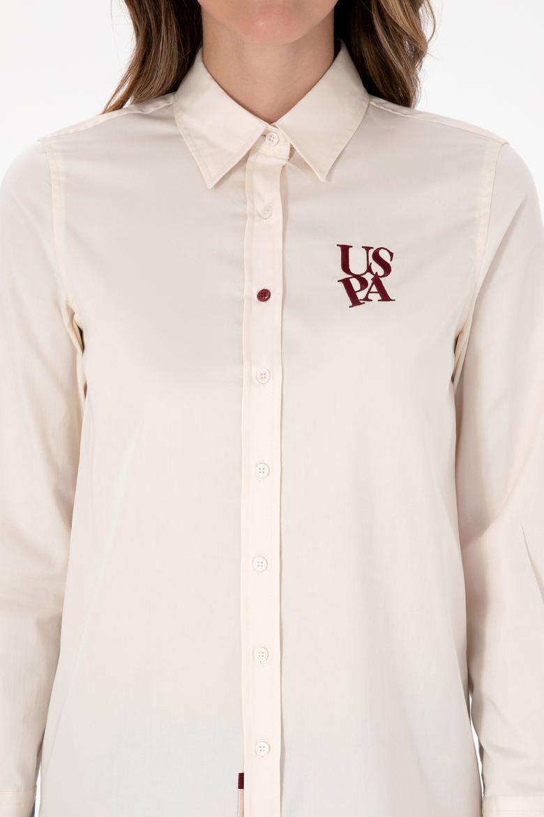 Kadın Krem Uzun Kollu Gömlek - 50308653014