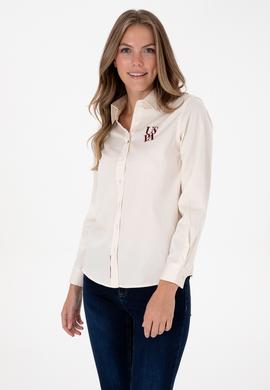 Kadın Krem Uzun Kollu Gömlek - 50308653014