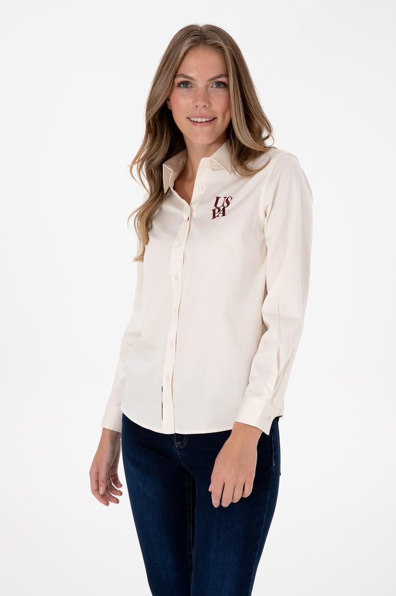 Kadın Krem Uzun Kollu Gömlek