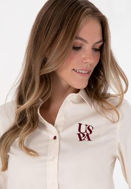 Kadın Krem Uzun Kollu Gömlek - 50308653014