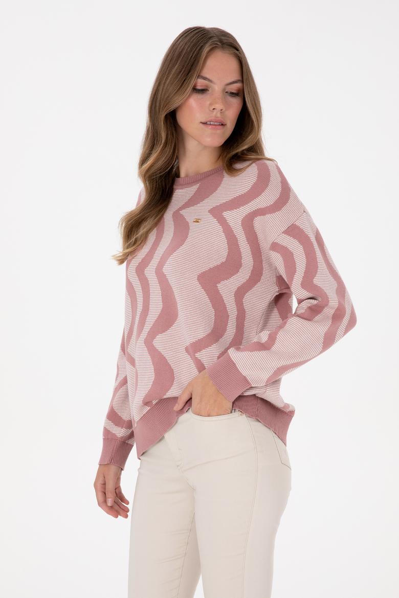 Kadın Orkide Bisiklet Yaka Kazak - 50308899027