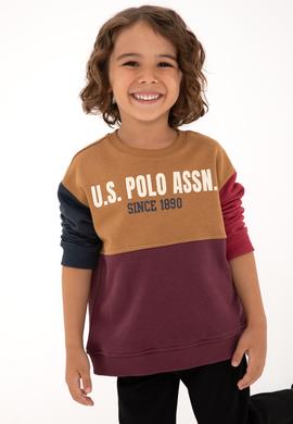 Erkek Çocuk Bordo Bisiklet Yaka Sweatshirt - 50316494016