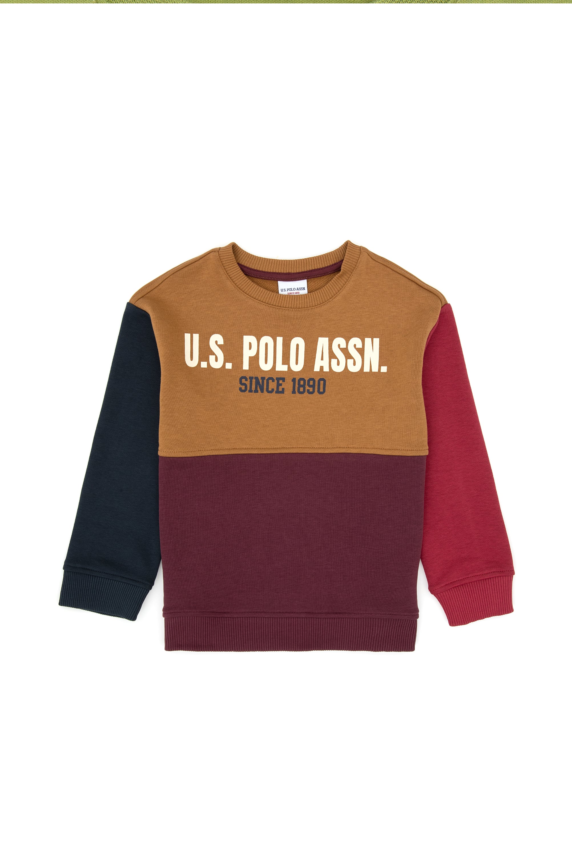 Erkek Çocuk Bordo Bisiklet Yaka Sweatshirt