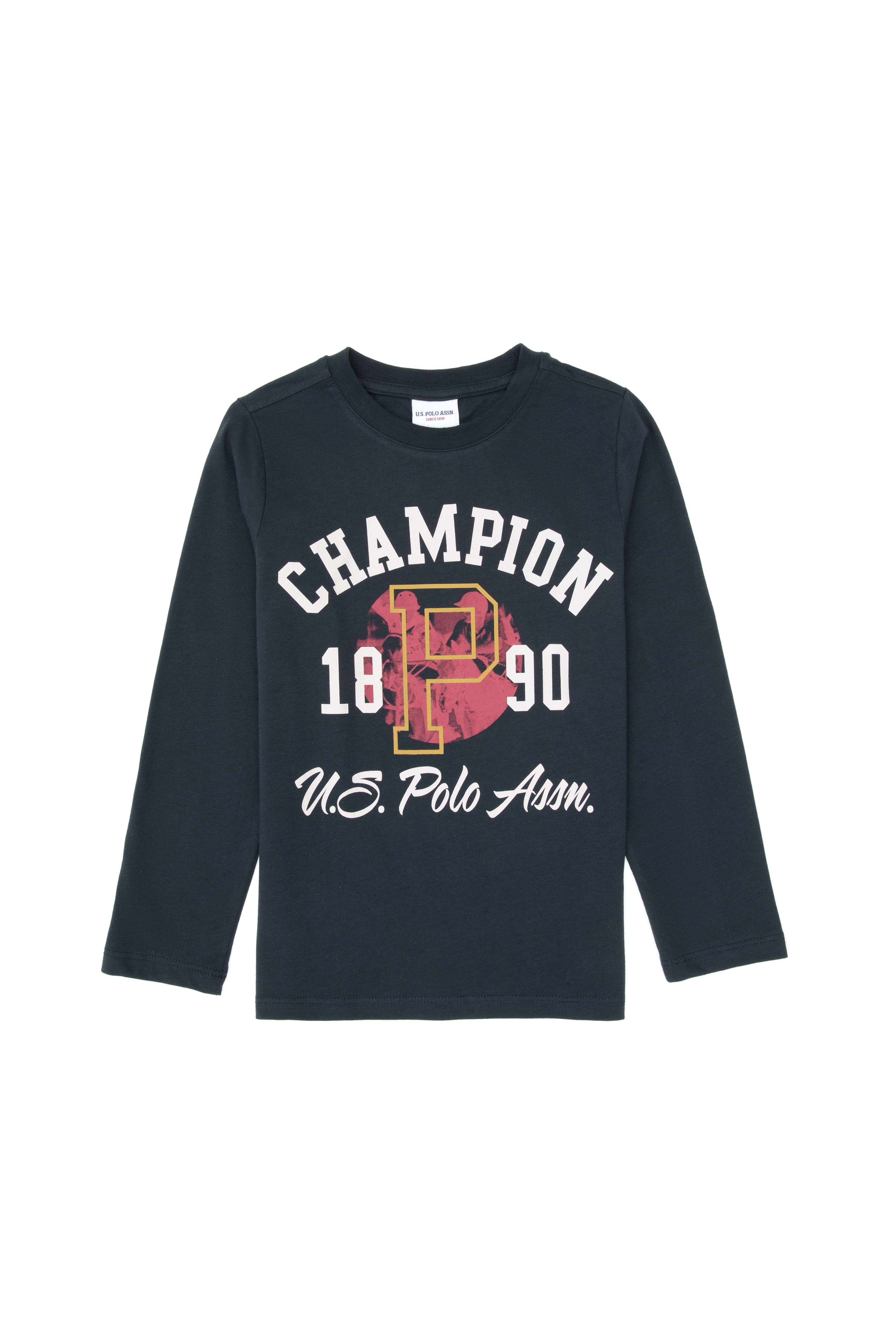 Erkek Çocuk Açık Lacivert Bisiklet Yaka Süprem Sweatshirt