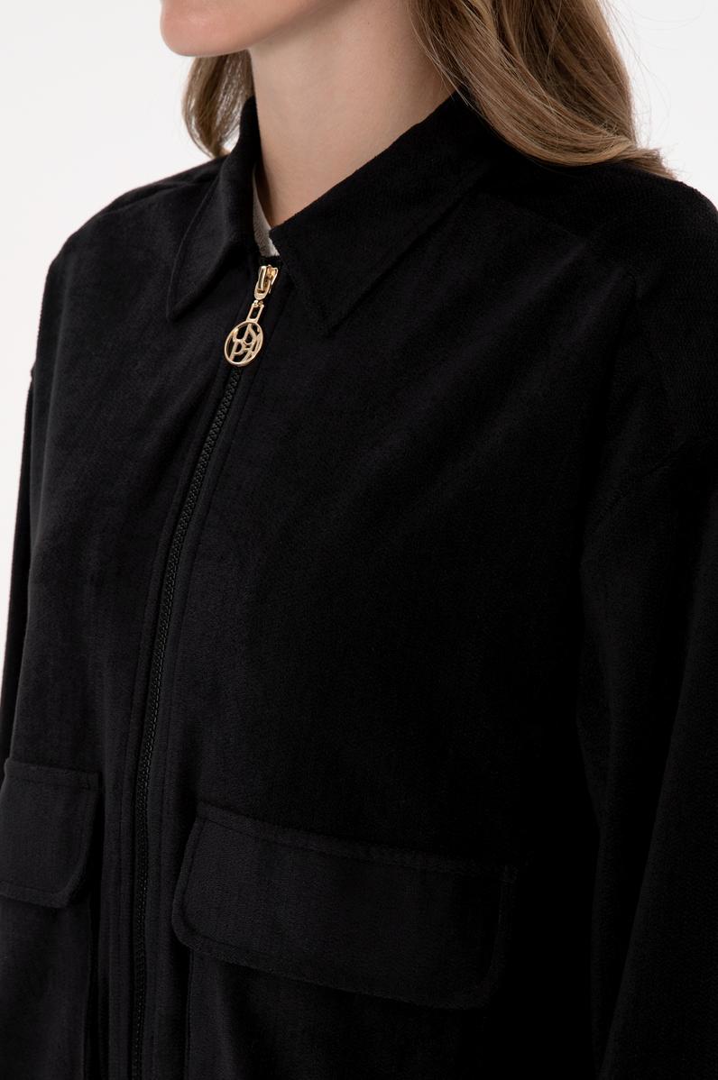 Kadın Siyah DOKUMA MONT