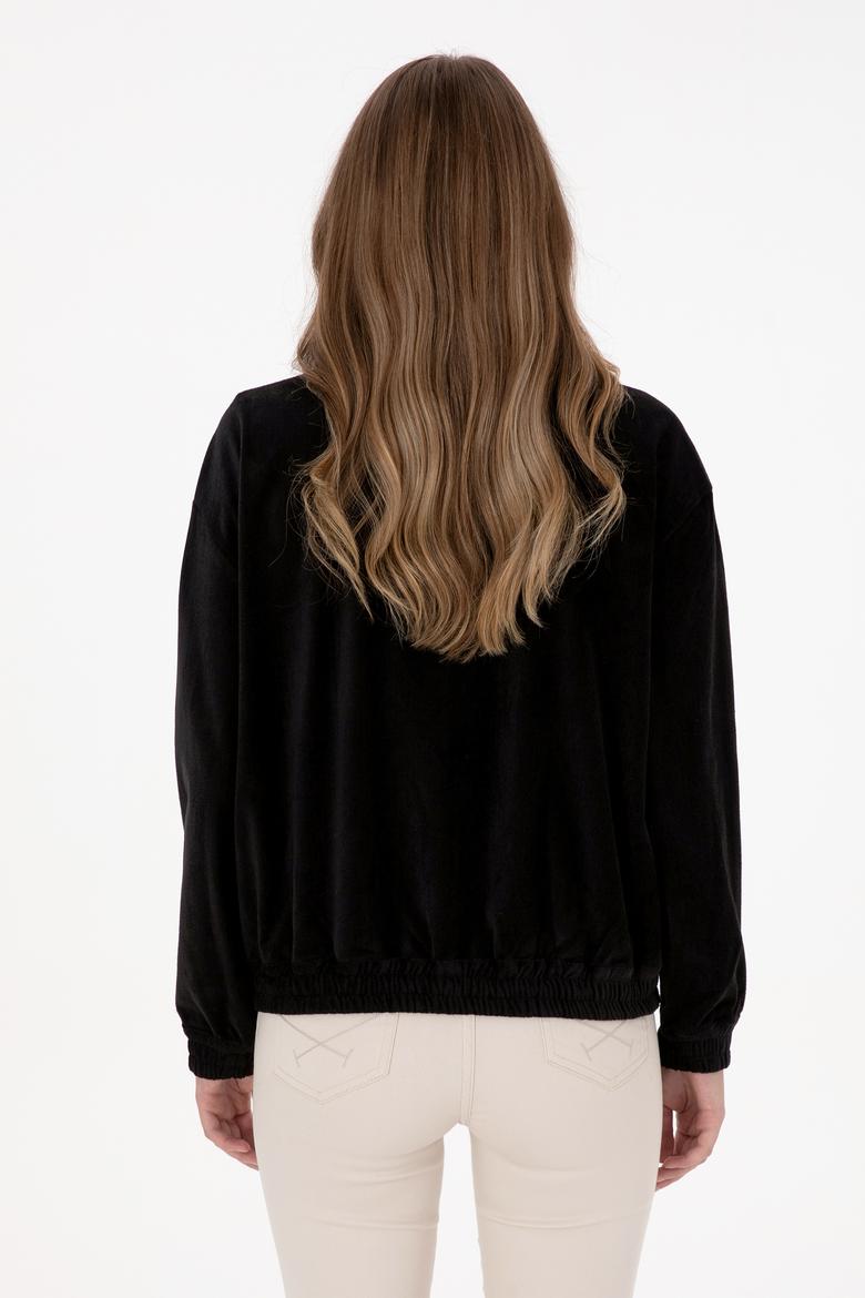 Kadın Siyah Dokuma Mont - 50313095004