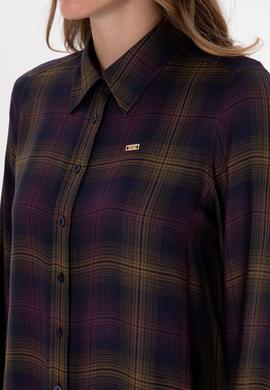 Kadın Mürdüm Uzun Kollu Gömlek - 50309035019