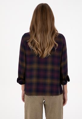 Kadın Mürdüm Uzun Kollu Gömlek - 50309035019