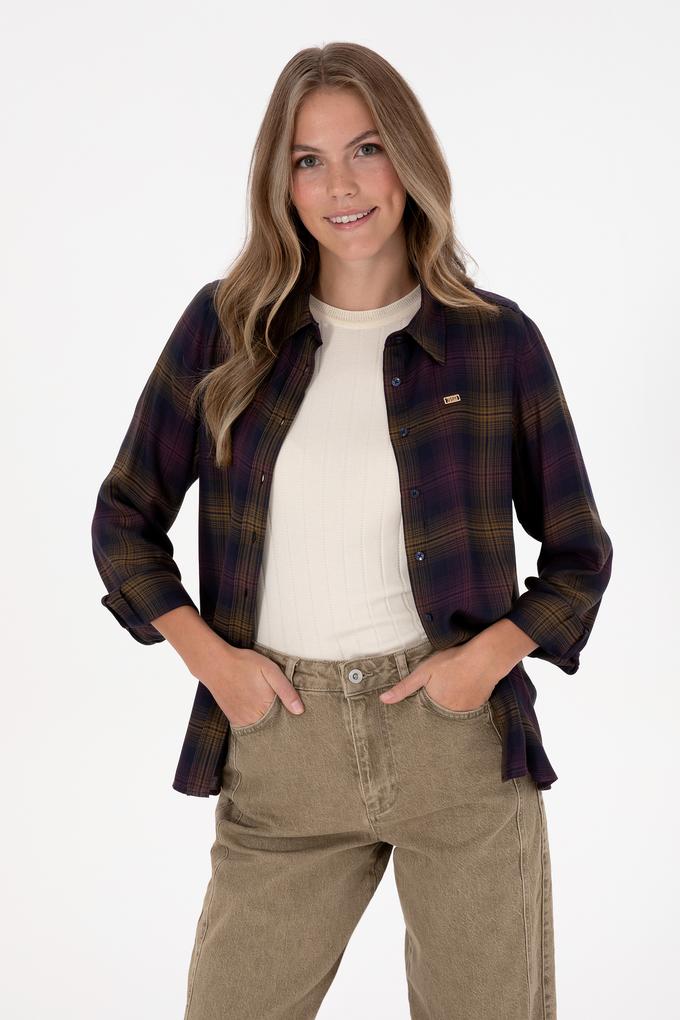 Kadın Mürdüm Uzun Kollu Gömlek