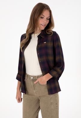 Kadın Mürdüm Uzun Kollu Gömlek - 50309035019