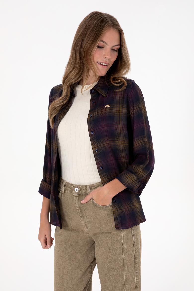 Kadın Mürdüm Uzun Kollu Gömlek - 50309035019