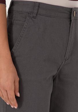 Kadın Antrasit Straight Fit Kanvas Pantolon - 50316895012