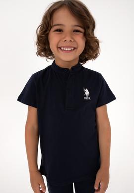 Erkek Çocuk Lacivert Bisiklet Yaka Tişört - 50314940048