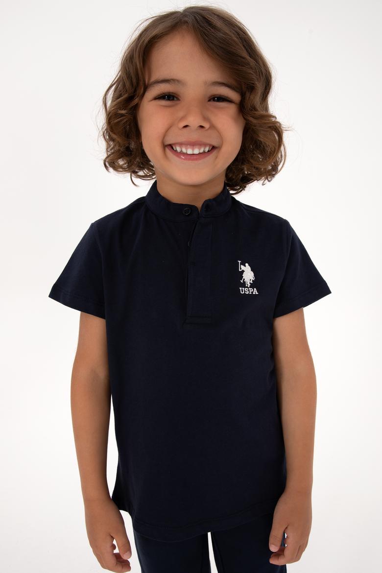 Erkek Çocuk Lacivert Bisiklet Yaka Tişört