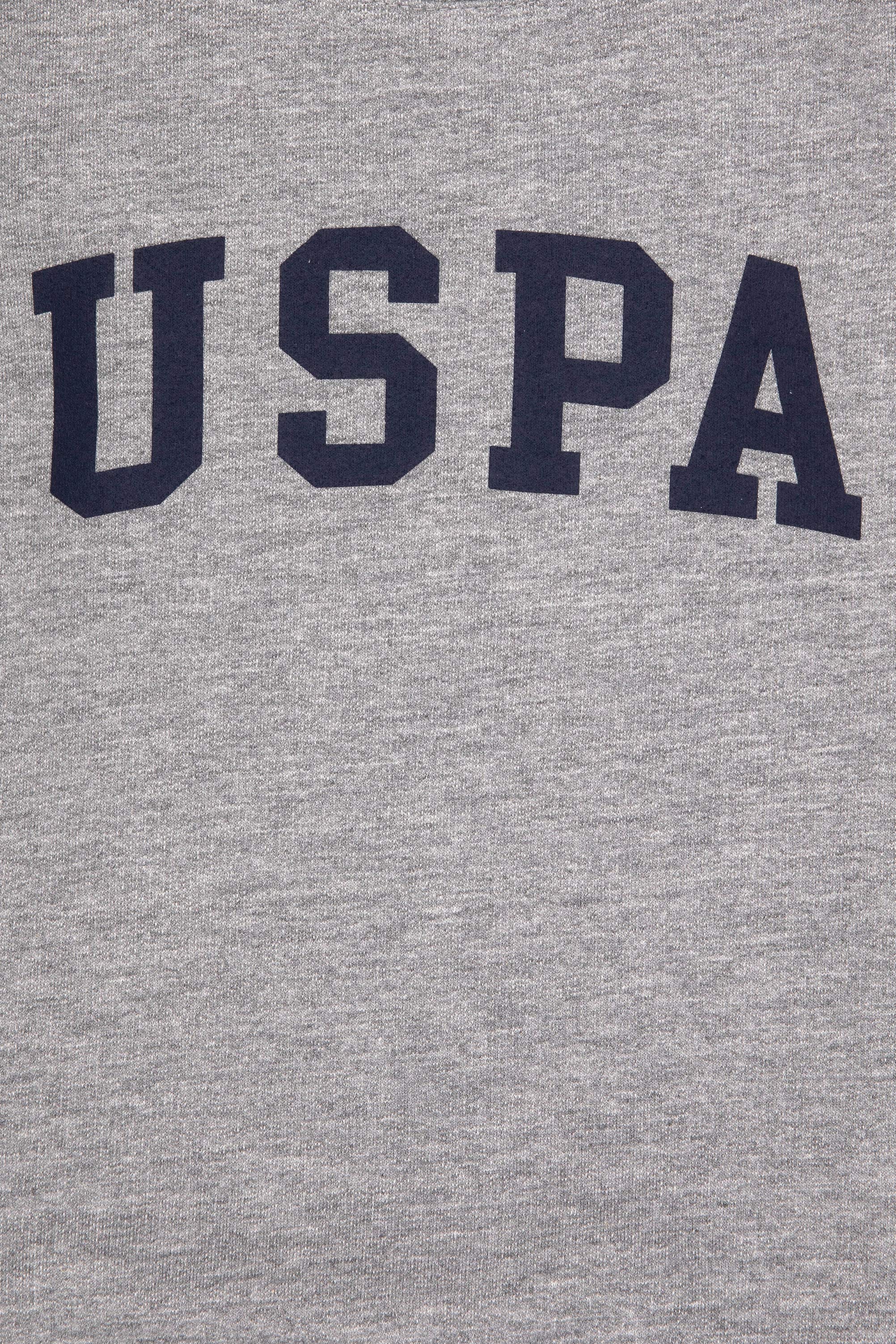 Erkek Çocuk Gri Melanj Bisiklet Yaka Basic Sweatshirt - Image 5