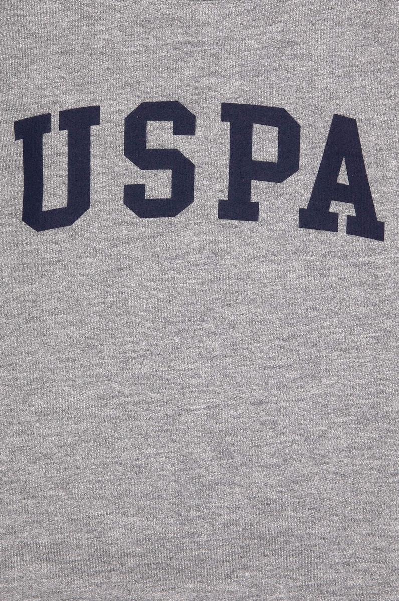 Erkek Çocuk Gri Melanj Bisiklet Yaka Basic Sweatshirt