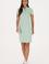 Kadın Su Yeşili Polo Yaka Mini Boy Örme Elbise