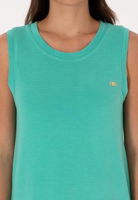 Kadın Mint Kolsuz Mini Boy Örme Elbise - 50297895036