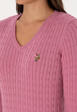 Kadın Pembe Basic Kazak - 50307700073