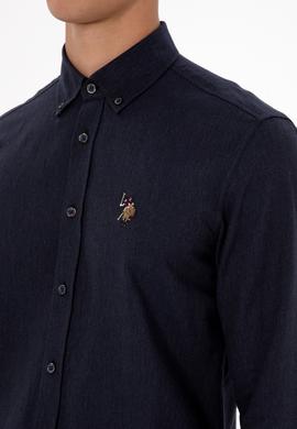 Erkek Lacivert Uzun Kollu Basic Gömlek - 50307686015