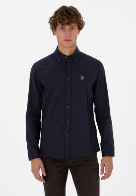 Erkek Lacivert Uzun Kollu Basic Gömlek - 50307686015