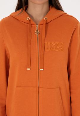 Kadın Bakır Fermuarlı Kapüşonlu Sweatshırt - 50307714044