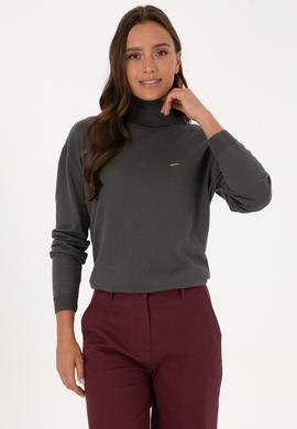 Kadın Gri Basic Kazak - 50307742008